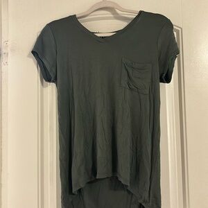 Green v-neck blouse size medium